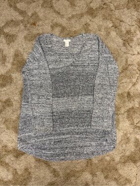 H&M Gray Marled Knit Tunic Sweater